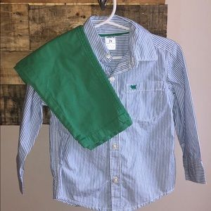 Two piece set - pants, button down